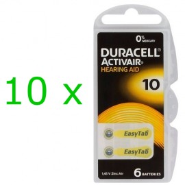 Duracell ActivAir elementai klausos aparatams PR70 10, 60 vnt.