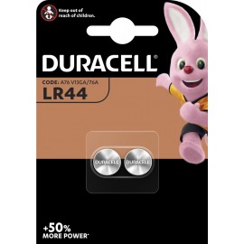 Duracell 1,5V 130mAh LR44 A76 LR1154 AG13 elementai, 2 vnt.