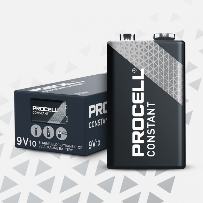Duracell Procell Constant Power 6LR61 9V baterija, 10 vnt.