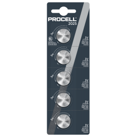 Duracell Procell CR2025 3V 165mAh elementas, 5 vnt.