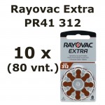 Rayovac Extra elementai klausos aparatams PR41 312, 80 vnt.
