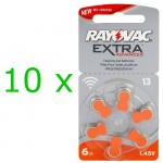 Rayovac Extra elementai klausos aparatams PR48 13, 60 vnt.