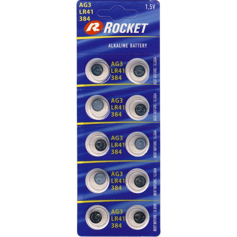 Rocket Alkaline LR41 AG3 elementas, 10 vnt.
