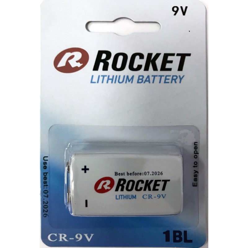 Rocket Lithium 9V baterija, 1 vnt.