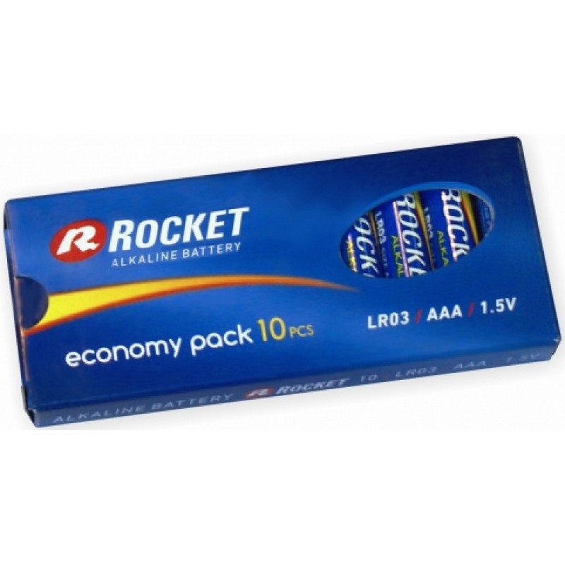 Rocket Alkaline AAA LR03 elementas, 10 vnt.