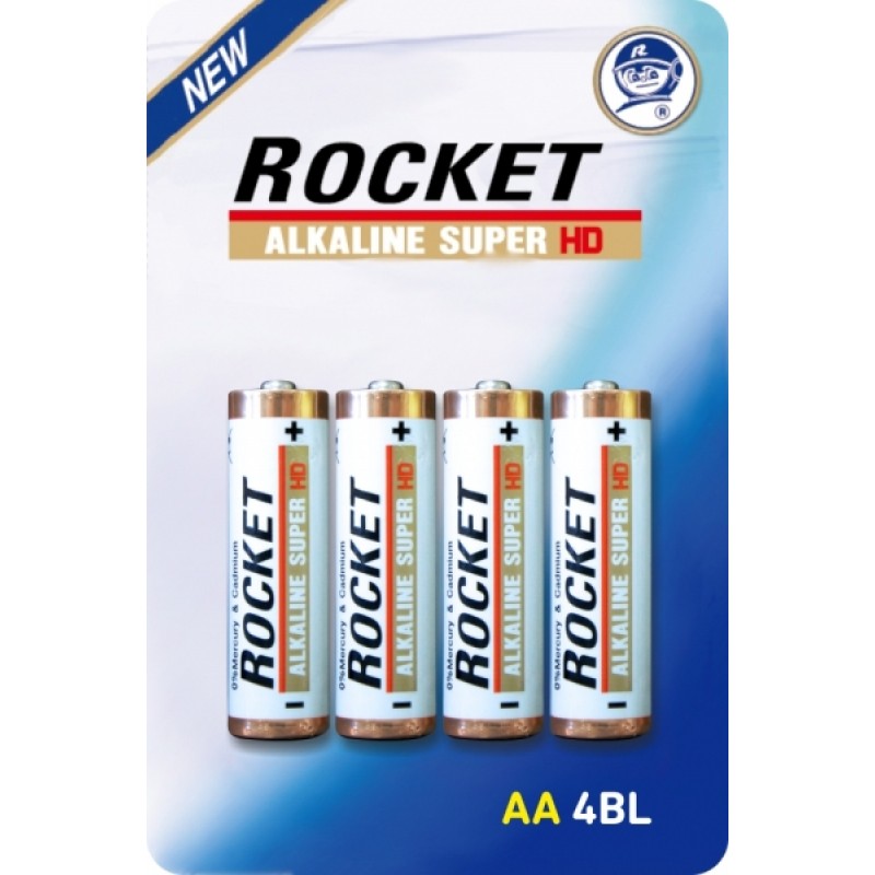 Rocket Alkaline HD AA elementas, 4 vnt.