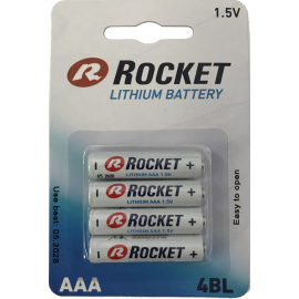 Rocket Lithium AAA elementas, 4 vnt.