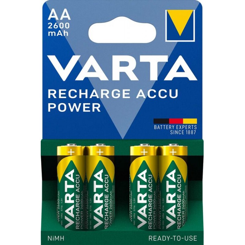 Varta Recharge Accu Power 2600mAh AA akumuliatorius 5716, 4 vnt.