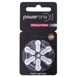 Power One Evolution elementai klausos aparatams PR41 312, 6 vnt.