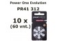 Power One Evolution elementai klausos aparatams PR41 312, 60 vnt.