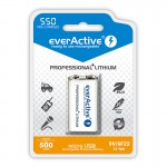 everActive Lithium USB įkraunamas 9V 550mAh akumuliatorius