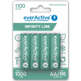 everActive Infinity Ready to Use 1100mAh AA akumuliatorius, 4 vnt.