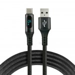 everActive 1m USB-A - USB-C 3A pintas kabelis su LCD ekranu CBB-1CBL