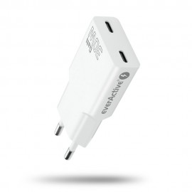 everActive 30W 2 x USB-C PD PPS GaN įkroviklis SC-385Q everActive 30W 2 x USB-C PD PPS GaN įkroviklis SC-385Q