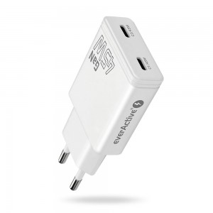 everActive 45W 2 x USB-C PD PPS GaN įkroviklis SC-465Q everActive 45W 2 x USB-C PD PPS GaN įkroviklis SC-465Q