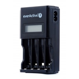 everActive automatinis AA/AAA elementų įkroviklis su LCD ekranu NC-450 Black