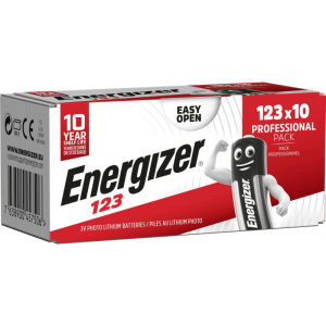 Energizer Lithium CR123 3V 1500mAh elementas EL123AP, 10 vnt. Energizer Lithium CR123 3V 1500mAh elementas EL123AP, 10 vnt.