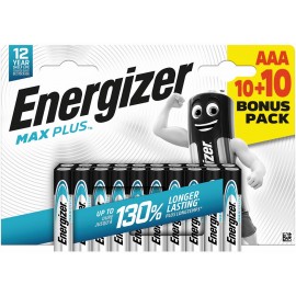Energizer Max Plus LR03 AAA elementai, 10+10 bonus pack, 20 vnt.