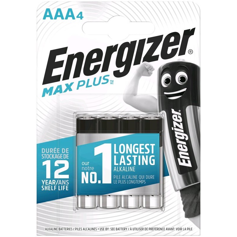 Energizer Max Plus LR03 AAA elementai, 4 vnt.