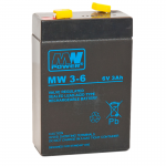 MWPower MW 6V 3Ah F1(187) AGM akumuliatorius, 6-9 metai