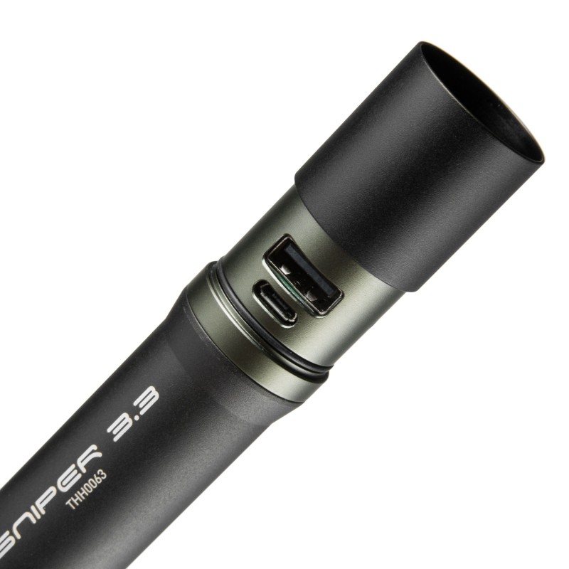 Mactronic 1000lm USB įkraunamas žibintuvėlis su fokusavimo funkcija Sniper 3.3