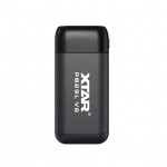 Xtar 2xLi-ion akumuliatorių įkroviklis su 22.5W Powerbank funkcija PB2SL V2, juodas