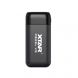 Xtar 2xLi-ion akumuliatorių įkroviklis su 22.5W Powerbank funkcija PB2SL V2, juodas