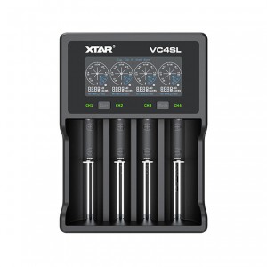 Xtar universalus 4 x Ni-MH ir 3.6/3.7V Li-ion akumuliatorių įkroviklis su LCD ekranu VC4SL