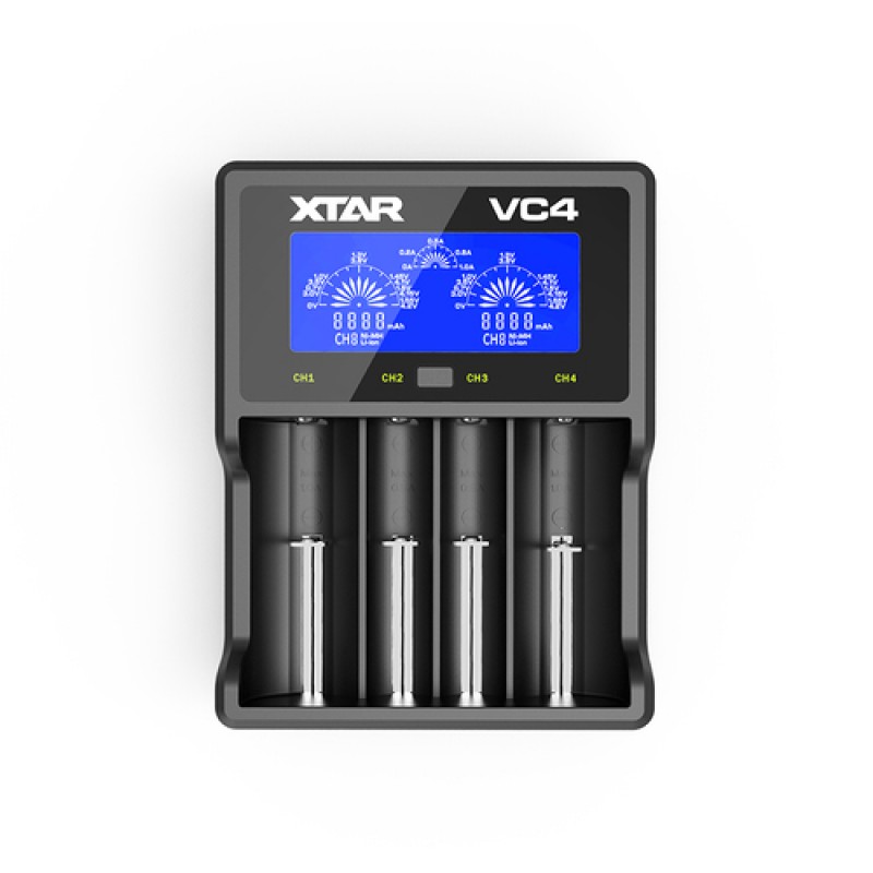 Xtar universalus 4 x Li-ion ir Ni-MH akumuliatorių įkroviklis su LCD ekranu VC4