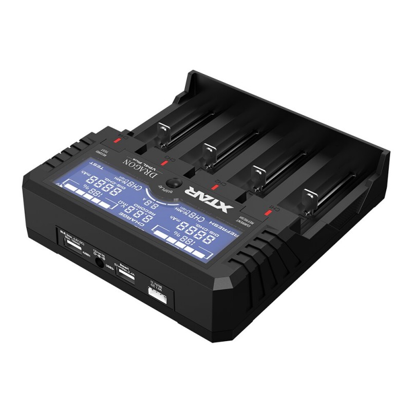 Xtar universalus 4 x Li-ion ir Ni-MH akumuliatorių įkroviklis su LCD ekranu VP4L PLUS DRAGON