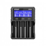 Xtar 4 x Ni-MH, 1.5/3.6/3.7V Li-ion ir 3.2V LiFePO4 akumuliatorių kroviklis su LCD ekranu + PD 20W maitinimo šaltinis VX4-SET
