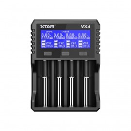 Xtar 4 x Ni-MH, 1.5/3.6/3.7V Li-ion ir 3.2V LiFePO4 akumuliatorių kroviklis su LCD ekranu VX4-KIT