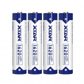 Xtar 1,5V 1000mAh AAA įkraunamas Li-ion elementas, 4 vnt. + dėklas